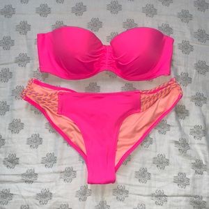 Pink and orange bikini